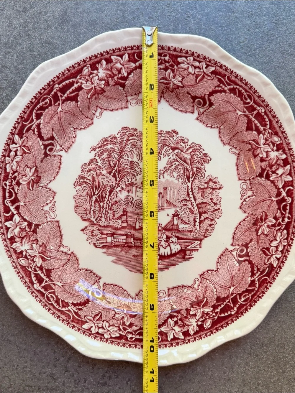 Vintage Mason's “Vista Pink”Transferware Dinner Plate